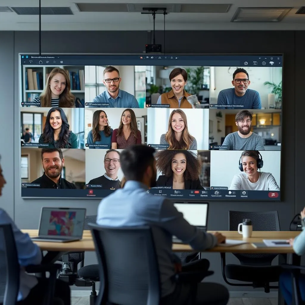 Colaboración híbrida con tecnología